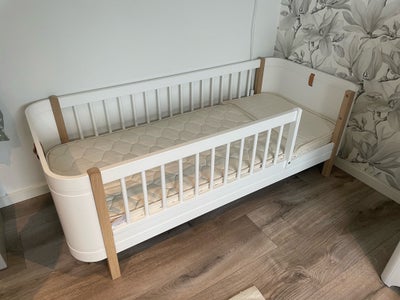 Babyseng, Babyseng og barneseng, oliver furniture, wood mini+ tremmeseng inkl. junior kit - hvid/eg
