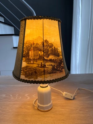 Lavalampe, Made In Søholm, Danmark, Gammel lampeskærm med to landskabsmotiver - lampfod “made In Søh