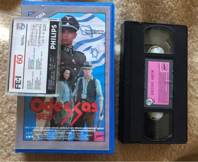 Serie, Odessas hævn, Udlejningskassette. 1989. Danske undertekster. Pursuit. Tv mini serie.

Se også