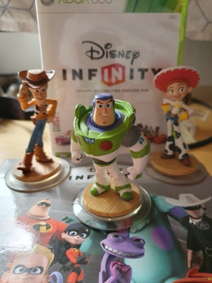 Disney Infinity, Xbox 360, Disney infinity til X-box 360, inkl. diverse figurer, manual, portal-plad