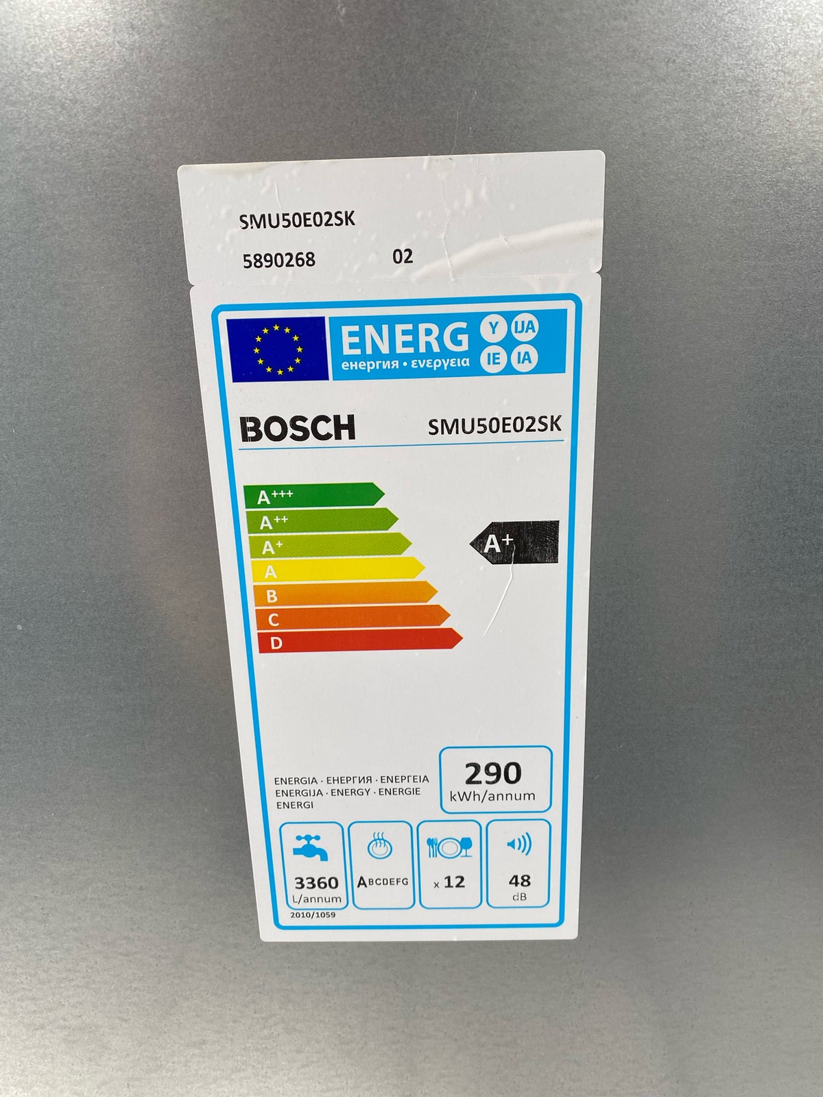 Bosch, fritstående, energiklasse A+