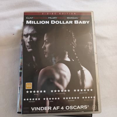 Million dollar baby, instruktør Clint Eastwood, DVD, drama, 4 OSCARS.
