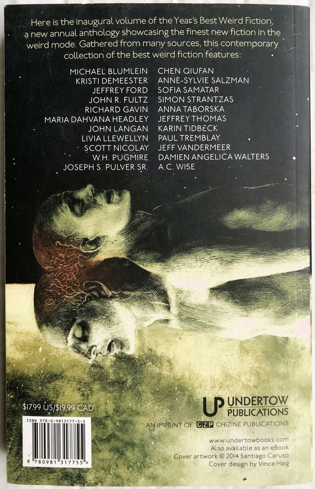 Year's Best Weird Fiction, Laird Barron (Editor), genre: