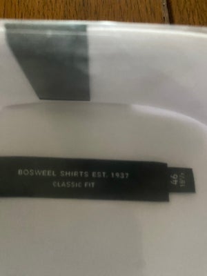 Skjorte, Bosweel, str. XL,  Hvid,  Ubrugt, 4 stk kortærmet uniform skjorter 