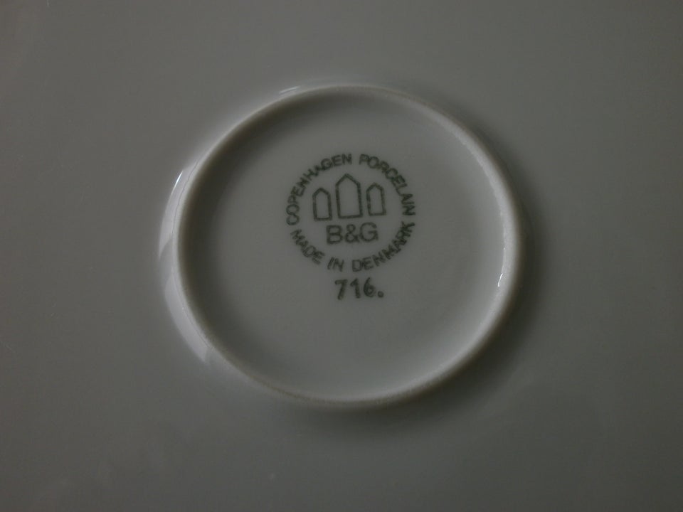 Porcelæn, Hank tallerken, B&G 716