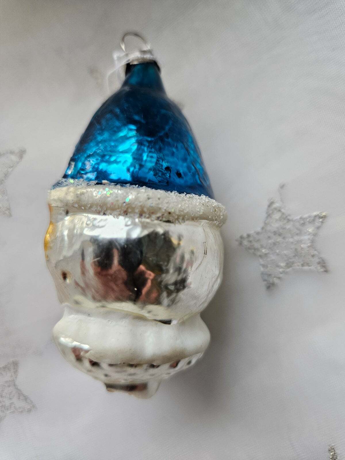Gammel julepynt glas klovn hoved . 300 kr.
