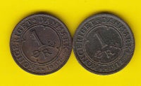 Danmark, mønter, (375) 1 Øre 1907 +