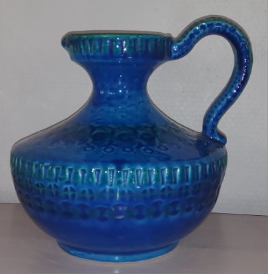 Keramik, Bitossi, 
Super flot kande fra Bitossi i Rimini blå
19 cm høj

