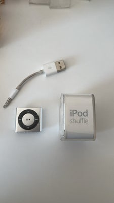 iPod, iPod shuffle , 2 GB, Perfekt, Hej 
Jeg sælger den her iPod shuffle, brugt men stadig fin 

Kan
