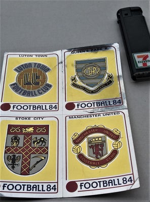 Klistermærker, fodbold 1984, Panini Samlekort, Fodbold kort 1984, Klubber Manchester United -Queens 