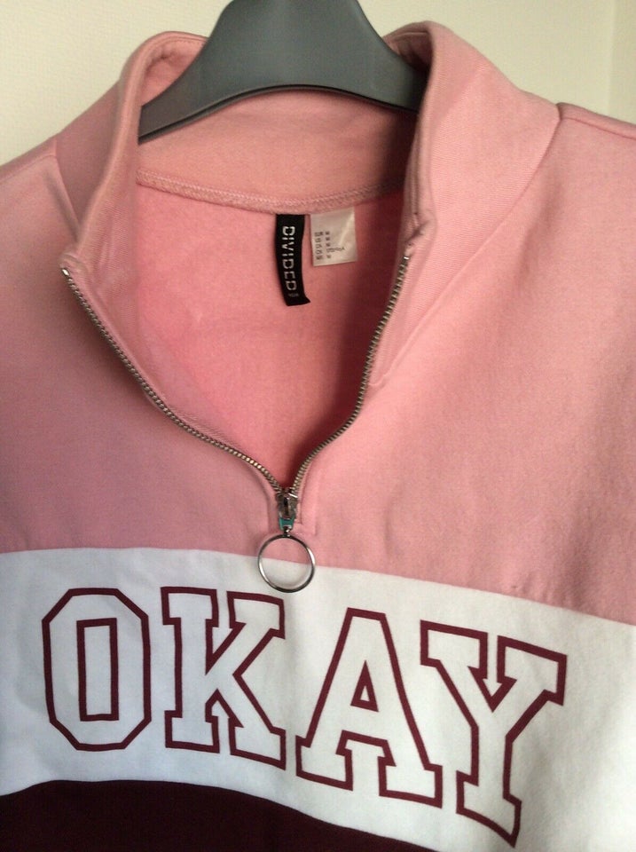 Sweatshirt, kort Sweatshirt med half zip, H&M