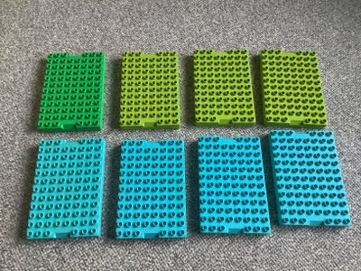 Lego Duplo, Reservedele, Byggeplader I str 12x8 dupper i dobbelt højde, klar til herlig leg med fri 