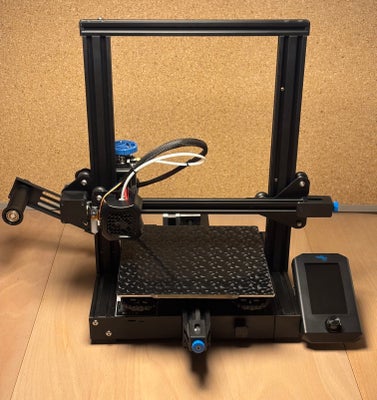 3D Printer, Creality, Ender-3 v2, Perfekt, Original BLTouch monteret, bedre fjedre, ekstra plader me