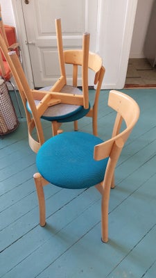 Spisebordsstol, Uld og træ, Ukendt design, Fine og behagelige spisebordsstole 
Betræk og polstring e