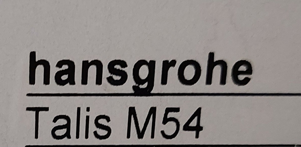 1 greb, Hansgrohe talis M54, Sort