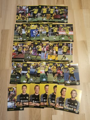 Autografer, BVB 09 fankort, Borussia Dortmund komplet fankort samling fra sæsonen 2009/2010 med orig