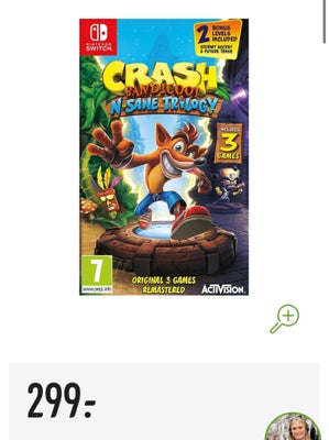 Crash Bandicoot N sane Trilogy, Nintendo Switch, adventure, Her får du 3 mega fede spil i en kassett