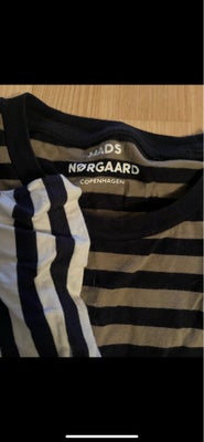 T-shirt, Mads Nørgaard, str. M,  Blå/hv og Blå/sand,  Bomuld,  God men brugt, Pris pr stk