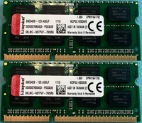 Kingston, 2x 8 GB, DDR3L SDRAM