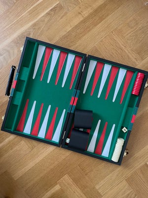 Ubrugt backgammon spil med hank, brætspil