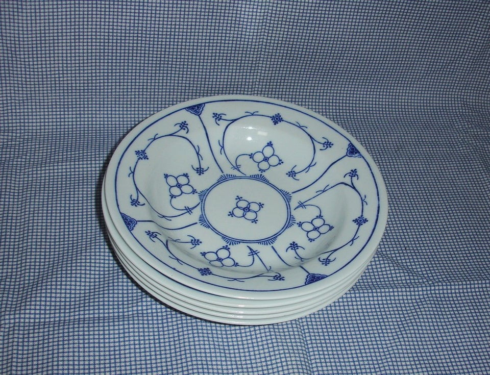 Porcelæn, 5 dybe tallerkener, Jäger