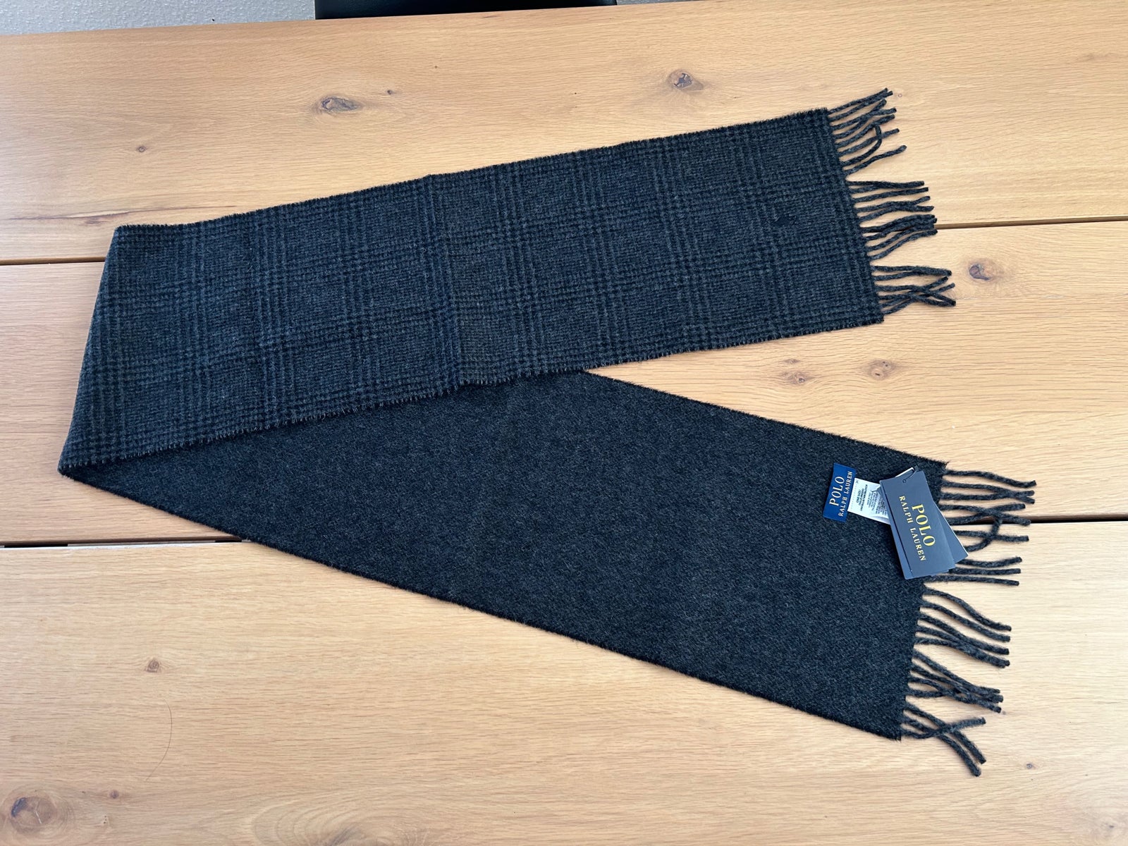 Halstørklæde, Polo Ralph Lauren, Mørkegrå (2-i-1)