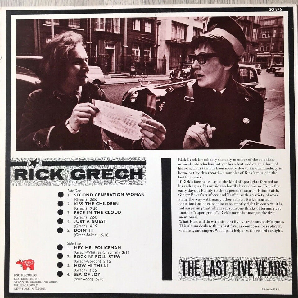 LP, Rick Grech, The Last Five Years