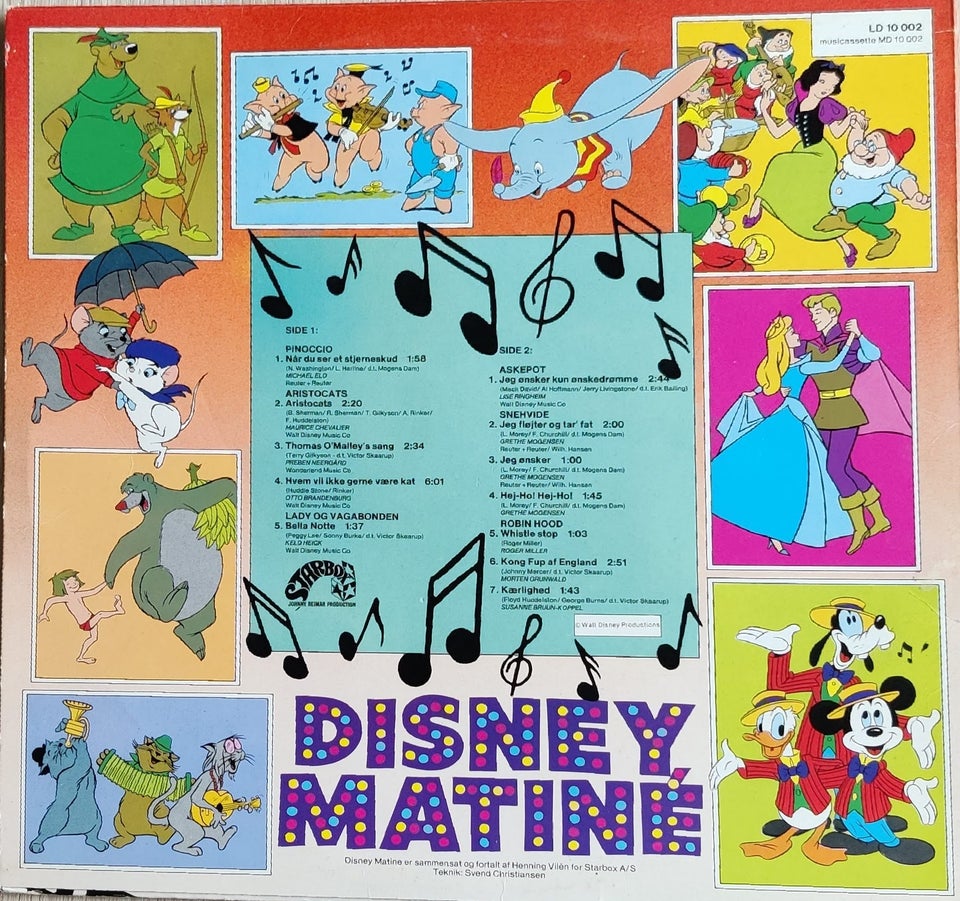 LP, Disneyland, 12 sange fra Walt Disney