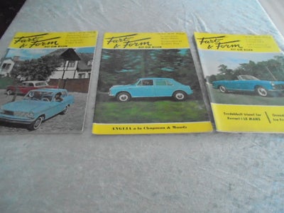 Bilmagasinet Fart & form – Nr. 9, 10 & 11 fra 1962, Magasin, Samlet salg: 75 kr. – ellers 30 kr. pr.