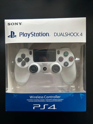 Ubrugt PlayStation 4 controller i hvid. Original, PS4, anden genre, PlayStation 4 controller i hvid.