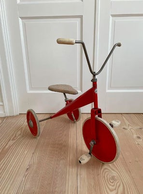 Unisex børnecykel, trehjulet, andet mærke, Retro vintage antik trehjulet cykel rød design, Retro des
