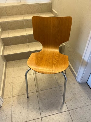 Spisebordsstol, Træ laminat/ben i chrom, NN