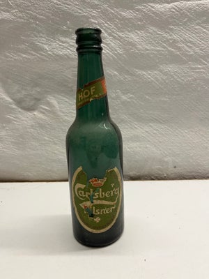 Flasker, Carlsberg
Fin gammel Carlsberg ølflaske i meget klar grøn farve. Måske et samlerobjekt.