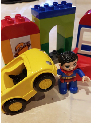 Lego Duplo, Lego Duplo Supermand. Pæn stand. Se billede.