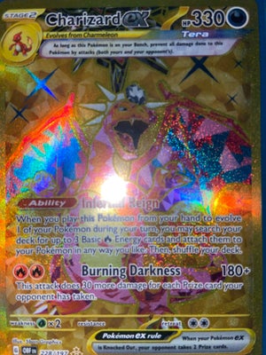 Samlekort, Pokemon kort, God stand cherizard ex Gold obsidian flames