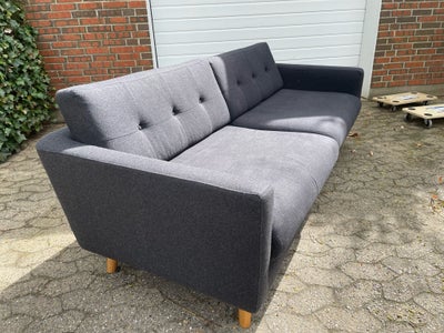 Sofa, uld, 3 pers., Meget fin sofa længde 220 cm 90 cm bred. Sofakompagniet.