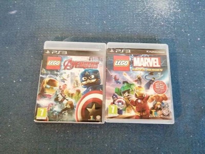 To Fantastiske Lego Marvel Spil, PS3, Løb rundt i Marvel/Lego universet gennemfør spillet eller bare