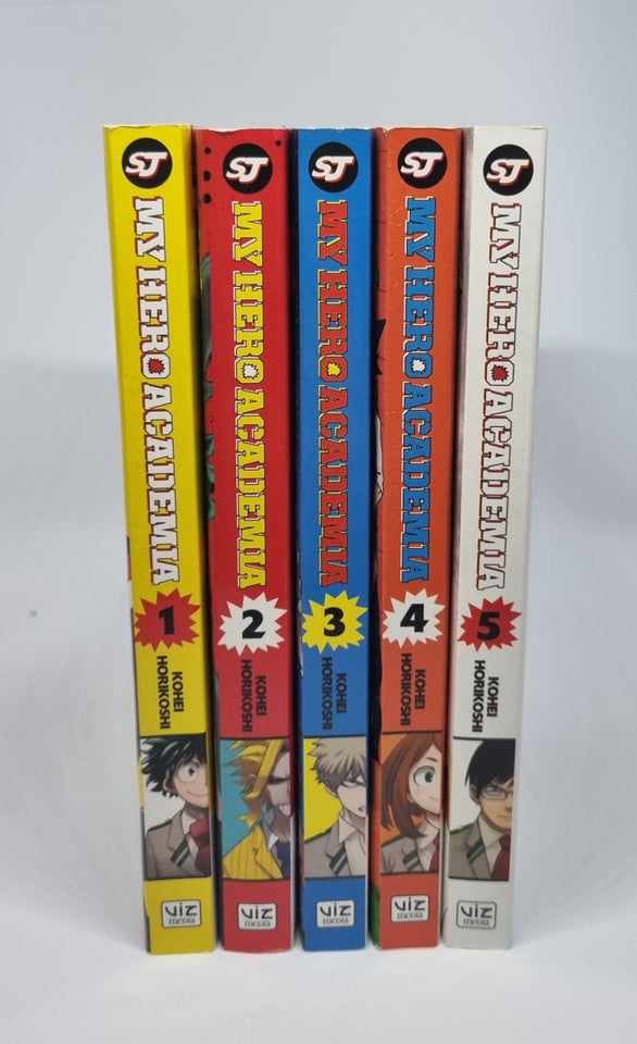 My Hero Academia manga 1-5, Kohei Horikoshi, Tegneserie