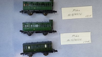 Modeltog, Piko Spor N, skala 1;160, Piko togvogne.
Nye/ubrugte

Piko passagervogn 5/4406 2 stk
Piko 