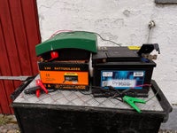 Strømgiver, startbatteri og batterlader