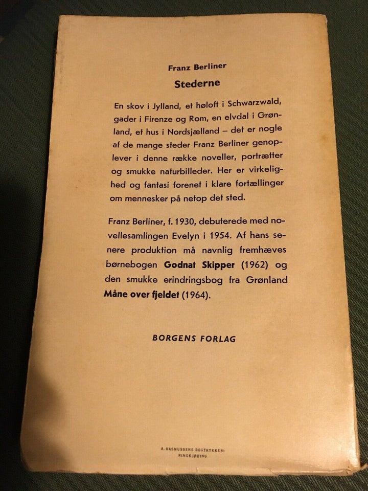 Stederne, Franz Berliner, genre: noveller