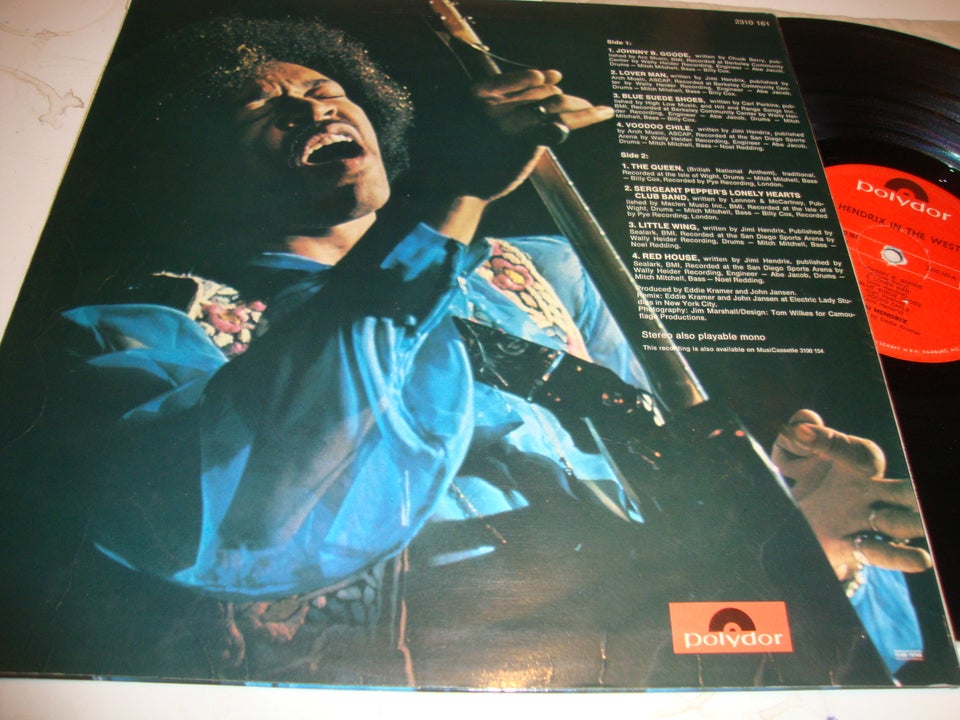 LP, JIMI HENDRIX., Hendrix in the west.