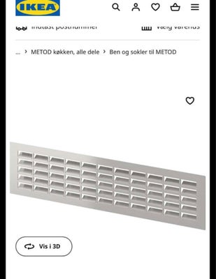 Metod, Ikea, Ventilationsrist, rustfrit stål
