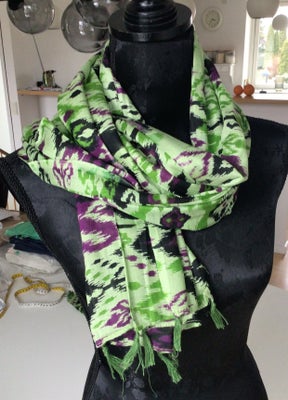 Tørklæde, Tørklæde, Indien, str. 75 x 180 cm,  Grøn,  Viskose,  Ubrugt, Flot tørklæde i viskose fra 