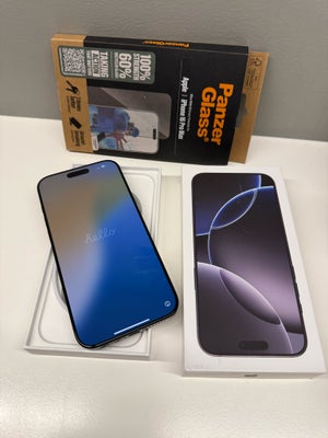 iPhone 15 Pro Max, 256 GB, sort, Perfekt, iPhone 16 pro Max 
256GB, Titanium Sort 

Købt ved Elgigan