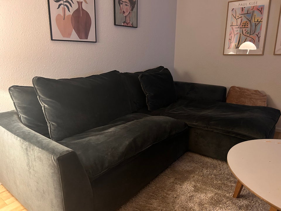 Sofa, velour, 3 pers.