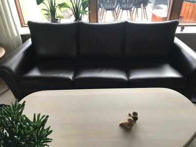 Sofa, læder, 3 pers. , Hjort Knudsen, Flot 3 personers lædersofa fra Hjort Knudsen. God siddekomfort