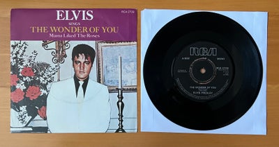Single, Elvis, Mama Liked the Roses, Engelsk udgivelse fra 1977.

Cover: NM
Vinyl: NM