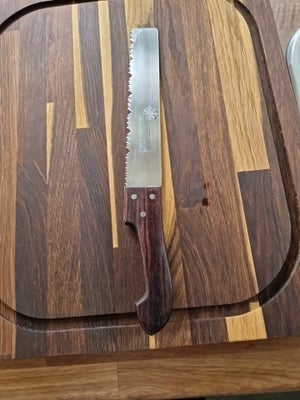 Brødkniv , Tiefkühlsäge, Fin Brødkniv fra Tiefkühlsäge,  Tysk , 
Rustfrit Stål , 35 cm.
Spækbræt til