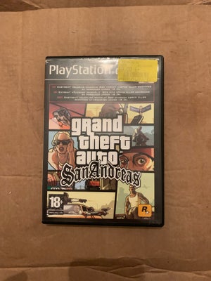 Grand Theft Auto San Andreas, PS2, GTA San Andreas - kassen er i dårlig stand, med manual og spillet